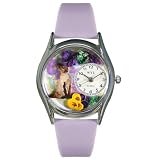 Whimsical Watches Women's S0120004 Siamese Cat Lavender Leather Watch
