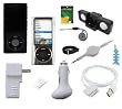 12 Items Accessory Combo for Apple Ipod Nano 5th Generation (5G): Includes Black Silicone Skin Case Cover, Clear Crystal Snap On Hard Case, Armband, Belt Clip, LCD Screen Protector, USB Wall Charger, USB Car Charger, 2in1 USB Data Cable, Portable Mini Speaker, 3.5mm Auxiliary Retractable Cable, Lanyard and Light Blue Fishbone Style Keychain