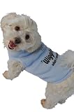 Ruff Ruff and Meow Dog Tank Top, Wiggle When I Walk, Blue, Extra-Small