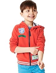Pure Cotton Badged Hooded Sweat Top with with Stay New™
