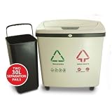 iTouchlessFly2-CompartmentAutomaticRecycling/TrashCanNX-OffWhite(16gal.)