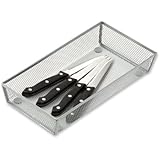 Honey-Can-Do KCH-02156 Steel Mesh Drawer Organizer, Silver