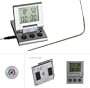 Digital Backofen - Thermometer mit Einstich F�hler Temperaturbest�ndig bis 250 �C , Temperatur Alarm und Timer Funktion und Analog K�hlschrankthermometer Set