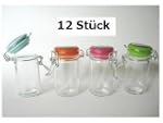 12 Mini Einmachgl�ser Glasdosen Gew�r...