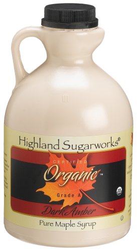 Highland Sugarworks 100% Organic Grade A Dark Amber Maple Syrup, 32-Ounce Jug