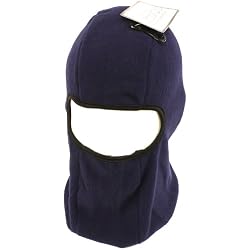 Winter 1 hole Fleece Ski Beanie Skull & Face Mask Navy Blue