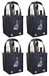 Reusable 4 Bottle Wine Tote- 4 Pack