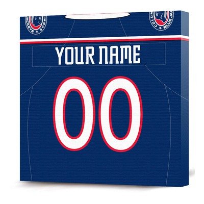 NHL Columbus Blue Jackets Customizable Jersey Canvas Print (20 x 20)