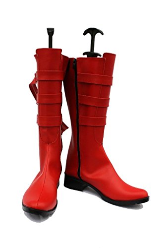 One Piece Anime Perona Cosplay Shoes Red Boots 3