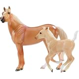American Quarter Horse and Foal palomino