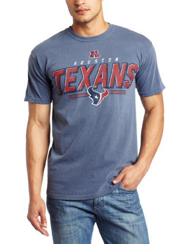 NFL Men's Houston Texans Vintage Roster II Adult Short Sleeve Pigment Dye Tee (Pigment Denim, XX-Large)