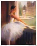 Ballerina am Fenster von Lee Bomhoff, 23x28