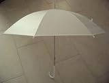 White Thin Plastic Rain Umbrella 26