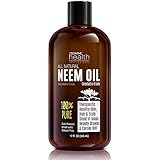 Neem Oil Organic & Wild Crafted Pure Cold Pressed Unrefined Cosmetic Grade 12 oz for Skincare, Hair Care, and Natural Bug Repellent by Oleavine