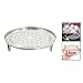 uxcell Round Stainless Steel Steaming Rack w Stand 23cm Diameter