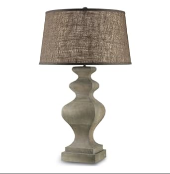 Pierre Contemporary Rustic French Country Linen Lamp- 35"H ...