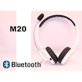 【M20】Bluetooth(ブルートゥース)ステレオヘッドホン白