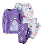 Ｃａｒｔｅｒ’ｓ カーターズ パジャマ ベビー服 子供服 女の子 シンデレラ 12か月 1歳 4ピース ピッタリフィット コットン パジャマ カラー:パープル [並行輸入品]