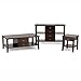 SIMPLIHOME Bedford SOLID WOOD Universal TV Media Stand, 53.9 inch Wide, Living Room Entertainment Center, Storage Cabinet with Glass Doors, for Flat Screen TVs up to 60 inches in Dark Tobacco Brown