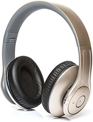 Neojdx Venice 2 Bluetooth 4.0 stereo wireless Headphones with Built-in Mic, Noise Isolation for Apple, Android Devices, TV with Zippered Carrying Case - Gold