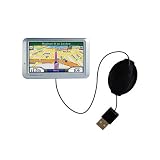 Retractable USB Cable for the Garmin Nuvi 710 with Power Hot Sync and Charge capabilities - Gomadic Brand w/ TipExchange Technology