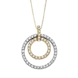 14K Two Tone Gold 1/2 ct. Diamond Circle of Life Pendant with Chain