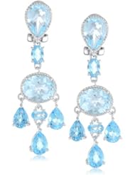 Sterling Silver Gemstone Chandelier Earrings