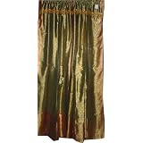 WindowDécor-2ArmyGreenPanelDecorativeDraperyWindowTreatment