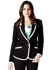 Per Una 1 Button Tipped Ponte Blazer