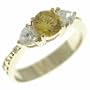 Size 8 Round Yellow Cz Sterling Silver Jewelry Fashion Ring