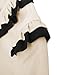 Allegra K Lady Ruffle Tie Neck Blouse Short Sleeve Button Down Shirt Summer Tops