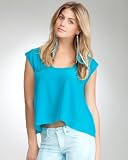 bebe Silk Open Back Flyaway Top