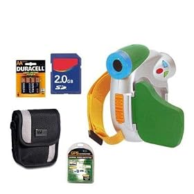 Sakar Digital Concepts Crayola Digital Camcorder Green With Crayola Bundle