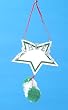 Green & White Star With Pom-Pom's Cheerleader Christmas Ornament #W3765GRW