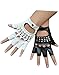 Minibee Women's Fingerless Rivets Cycling Rock Punk Street Gloves A Pair