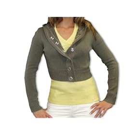 GIN TONIC Cardigan Damen Damenjacke Strickjacke - grün