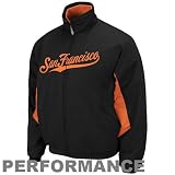 MLB Boys' San Francisco Giants Triple Peak Premier Jacket (Pro Black/Pro Orange, Large)