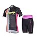 Baleaf Women's Short Sleeve Cycling Jersey 3D Padded and Shorts Set
