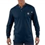 Carhartt Mens Long Sleeve Henley, Dark Navy, Large/Regular
