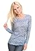 Kavio! Junior BurnOut Checkered Flower Sublimation Crew Neck Long Sleeve