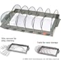 Outset QS50, Collapsible Rib Rack w/removable Dividers (stainless-steel / 5-slot)