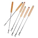 Norpro Set of 6 Fondue Forks, Wooden Handles
