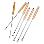 Norpro Set of 6 Fondue Forks, Wooden Handles
