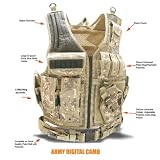 UTG Airsoft Deluxe Tactical Vest Army Digital Camo 547RT