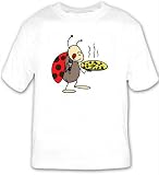 T-shirt with insect, ladybug, bug, ladybird, pizza