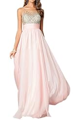 Sexy  Illusion Chiffon Empire   Waistline Evening Dress/Bridesmaid Dress/Prom Dress/Party Dress  With Rhinestones