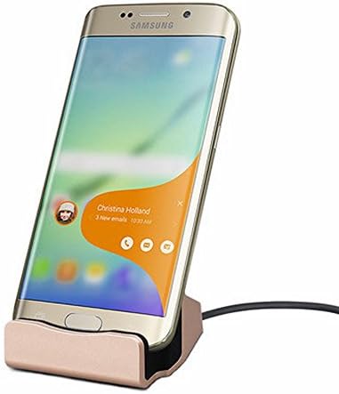 Universal Android Smartphones Stand Holder Micro USB Charge Charge for Samsung Galaxy S6 Edge Plus S4 Note LG G2 Desktop Desk Charger Dock Cradle Base Charging Station (Gold)