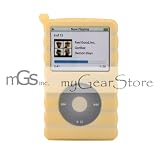 (30/60GB) Wavy Silicone Pack w/armband, screen protector,and lanyard, Orange