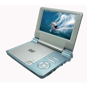 Sylvania SDVD7014-MBLUE 7-Inch Widescreen 16:9 TFT Color Portable DVD Player