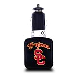 NCAA USC Trojans Dual USB Car Charger with USB Charge/Sync Cable for Apple iPhone, iPod, and iPad